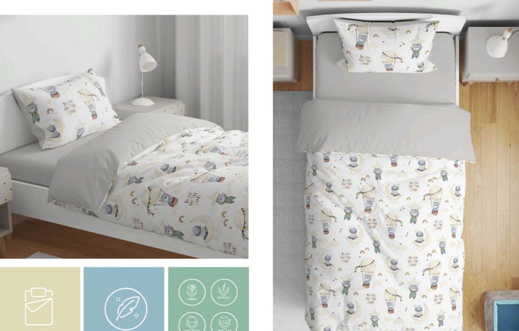 سرویس لحاف یکنفره طرحدار کد 23